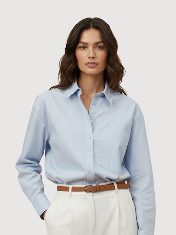 WEARABLE STORIES Shirt 'Luna' in Blauw: voorkant