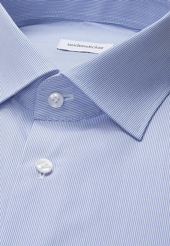 Coupe regular Chemise business ' Schwarze Rose ' SEIDENSTICKER en bleu