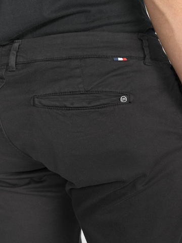Le Temps Des Cerises Slimfit Chino 'Cesar' in Zwart
