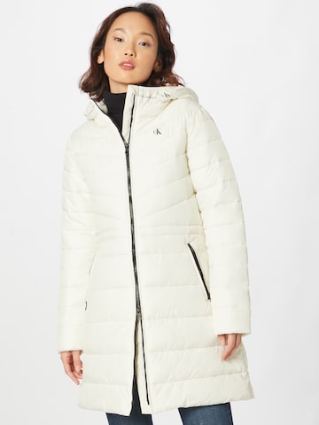 Calvin Klein Jeans Zimný kabát - biela: predná strana