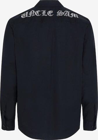 UNCLE SAM Regular fit Button Up Shirt in Black