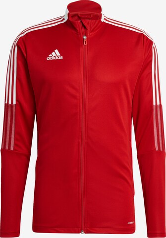 ADIDAS SPORTSWEAR Athletic Jacket 'Tiro 21' in Red: front