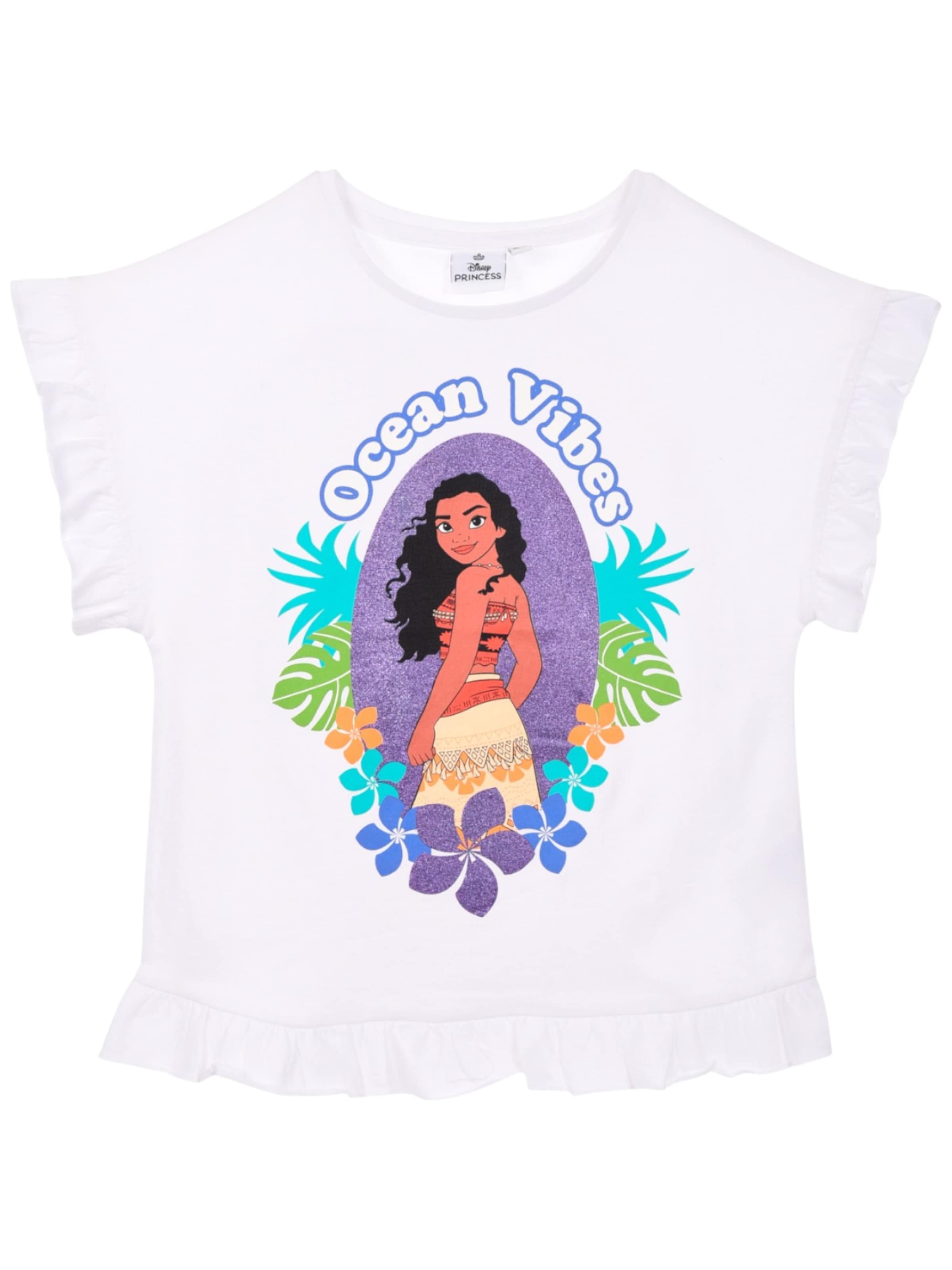 Disney Vaiana Shirt 'Disney Vaiana T-Shirt'‌‌‌ in Weiß: Vorderseite