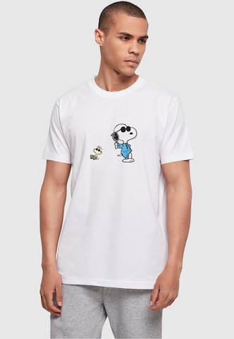 T-Shirt 'Peanuts Sunglasses V2' Merchcode en blanc : devant