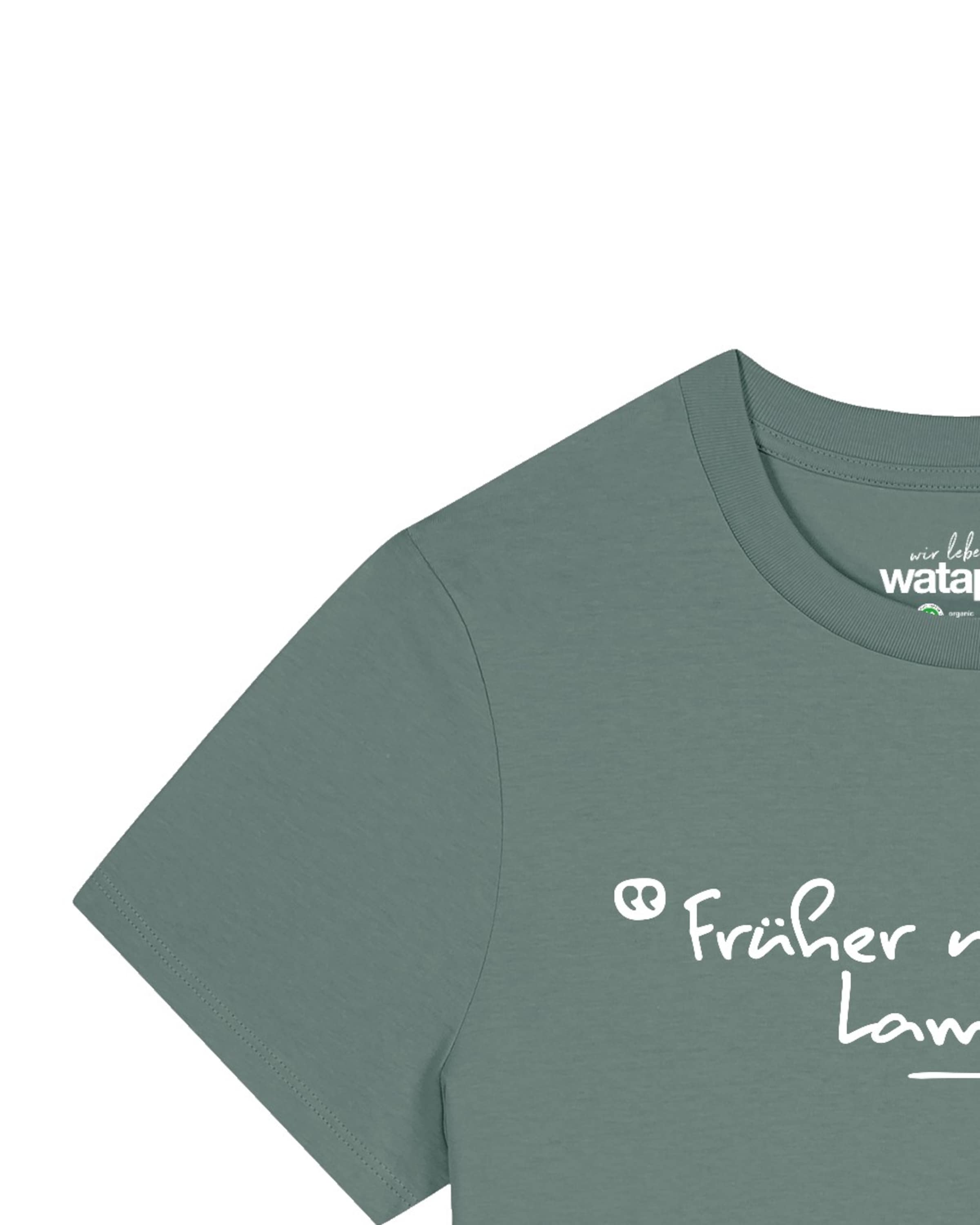 T-shirt 'Früher War Mehr Lametta ' Watapparel en vert