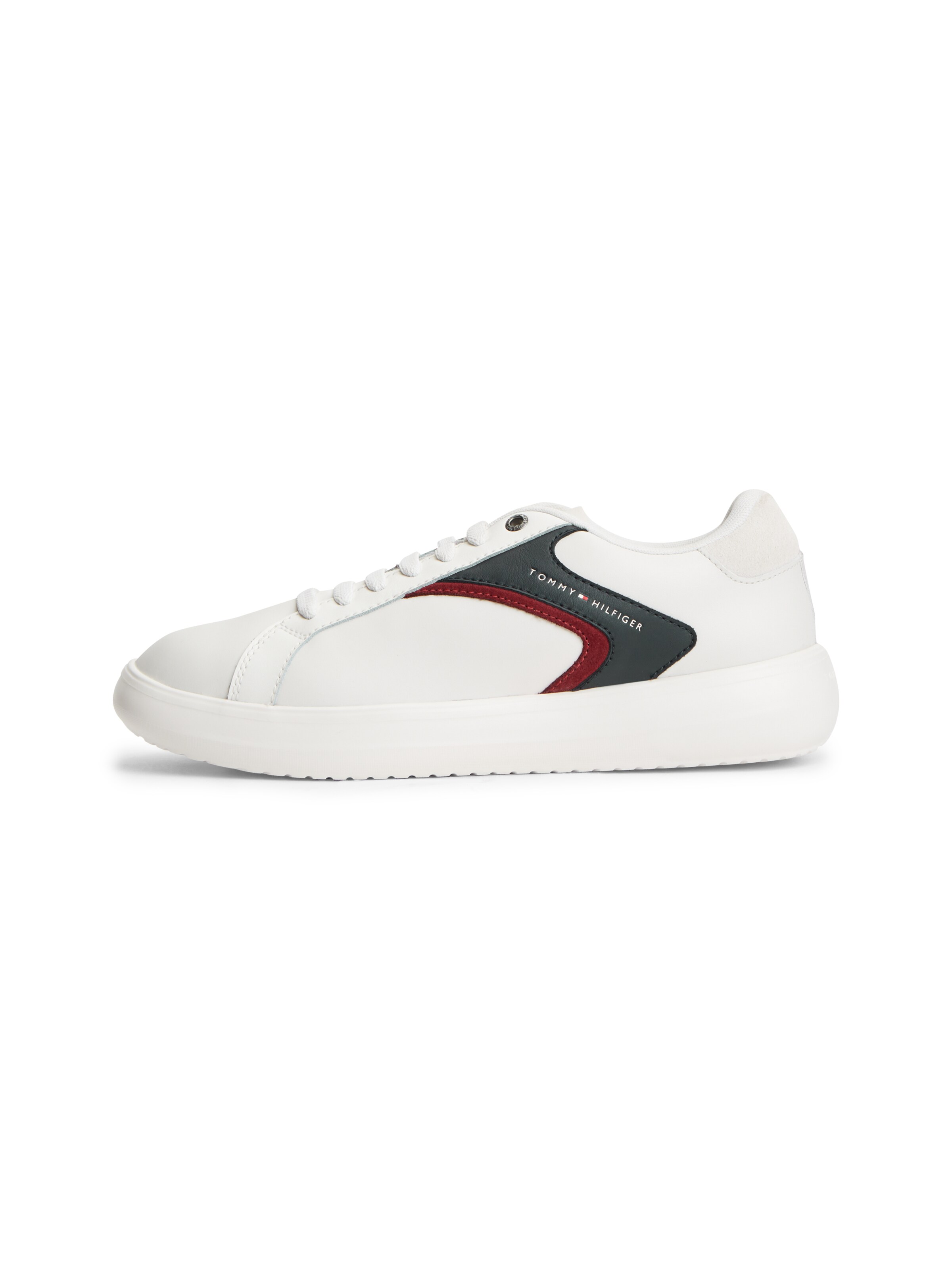 TOMMY HILFIGER Низкие кроссовки в размере 40 в Цвет ели / Красный / Белый, Обзор товара