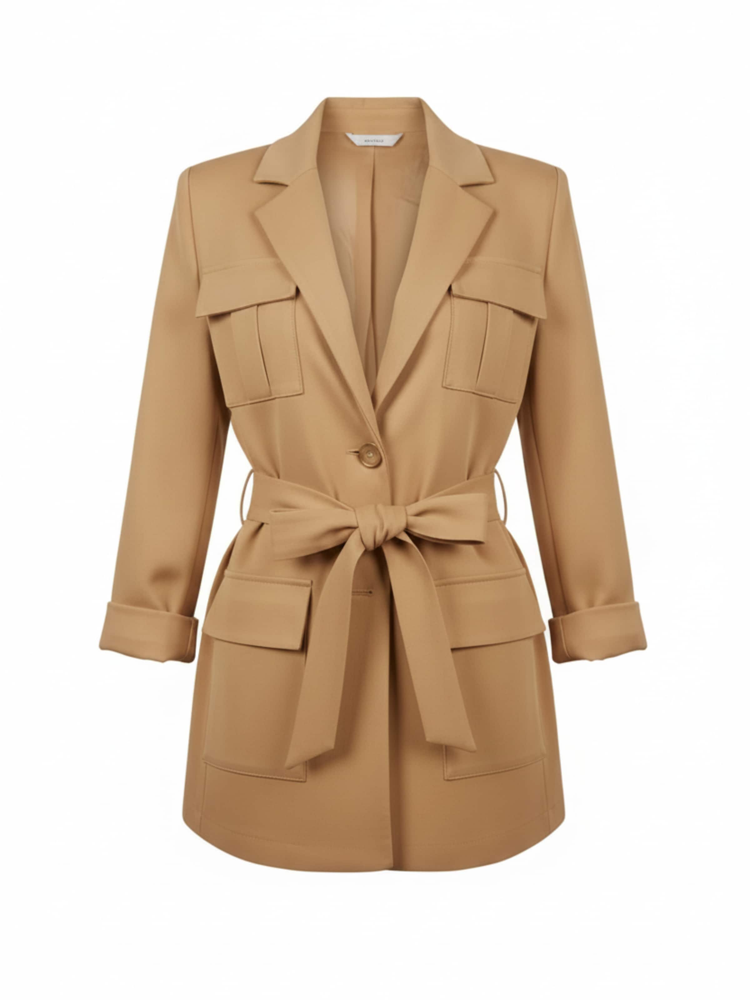 WEARABLE STORIES Between-season jacket 'Luna' in Beige: front