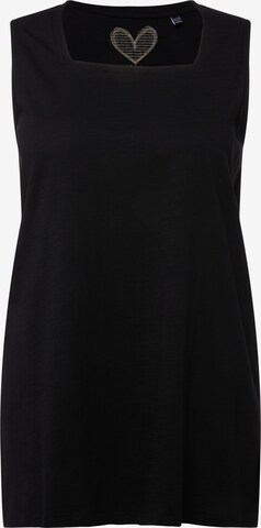 T-shirt Ulla Popken en noir : devant