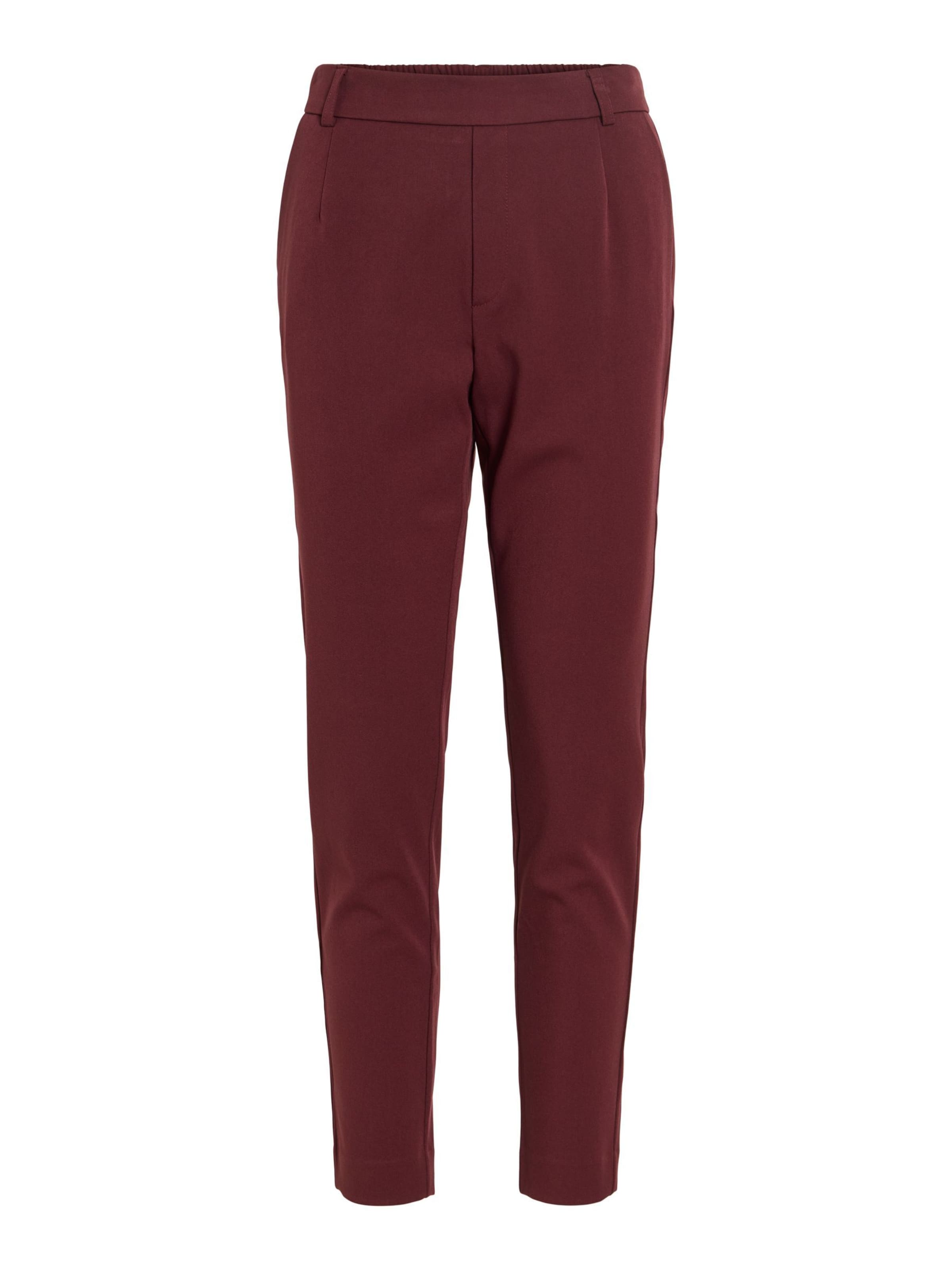 VILA - Slimfit Pantalón plisado 'VARONE' en rojo: frente