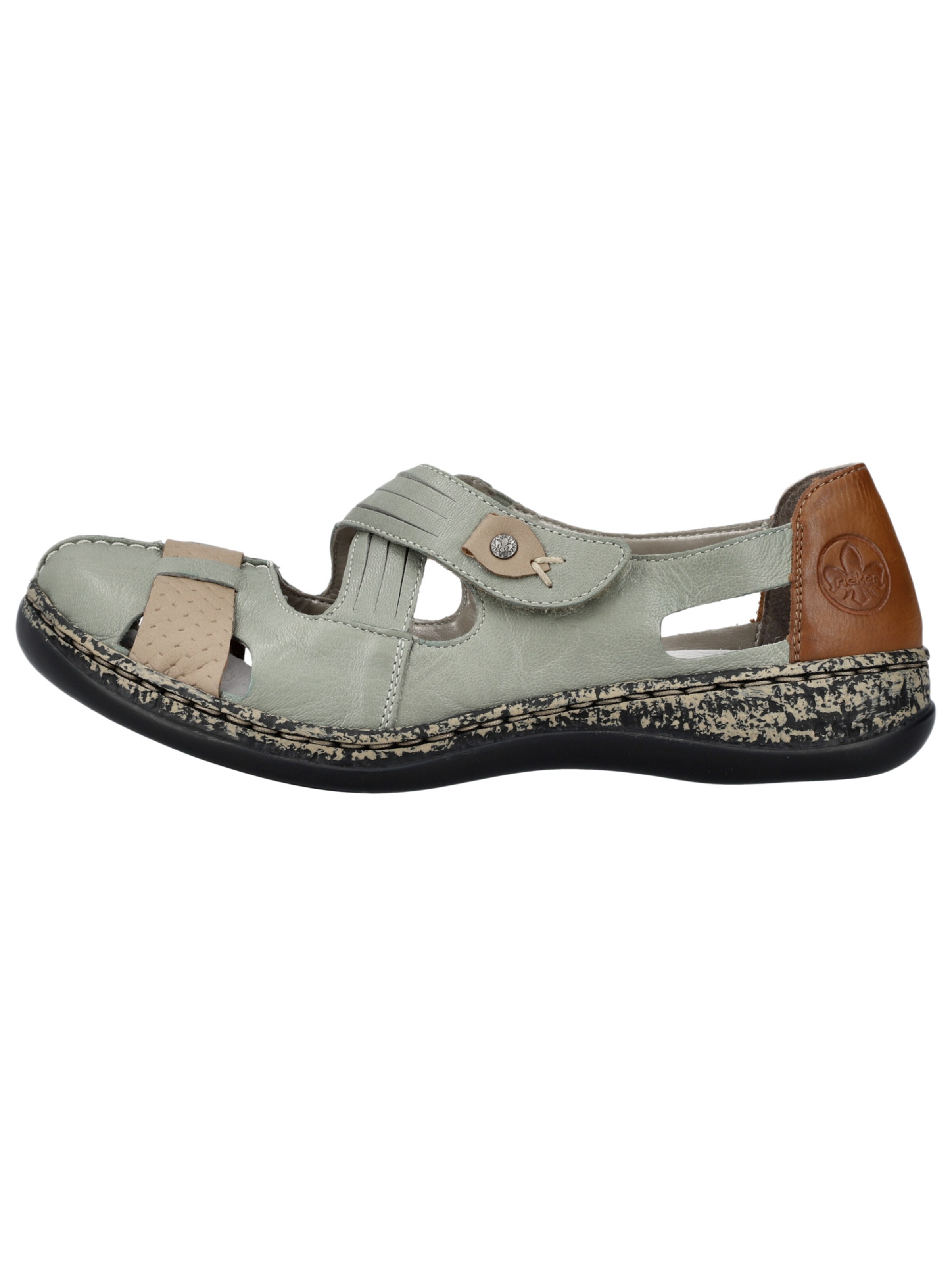 Ballerines à lanières Rieker en vert