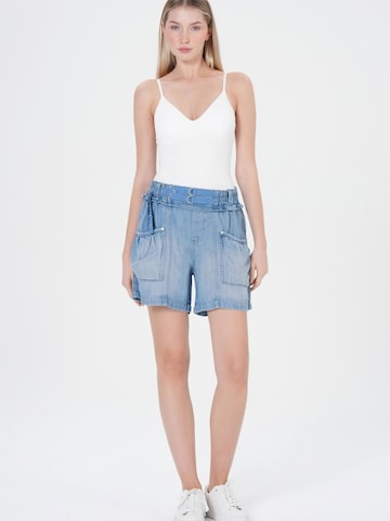 M.O.D MIRACLE OF DENIM Wide leg Trousers in Blue: front