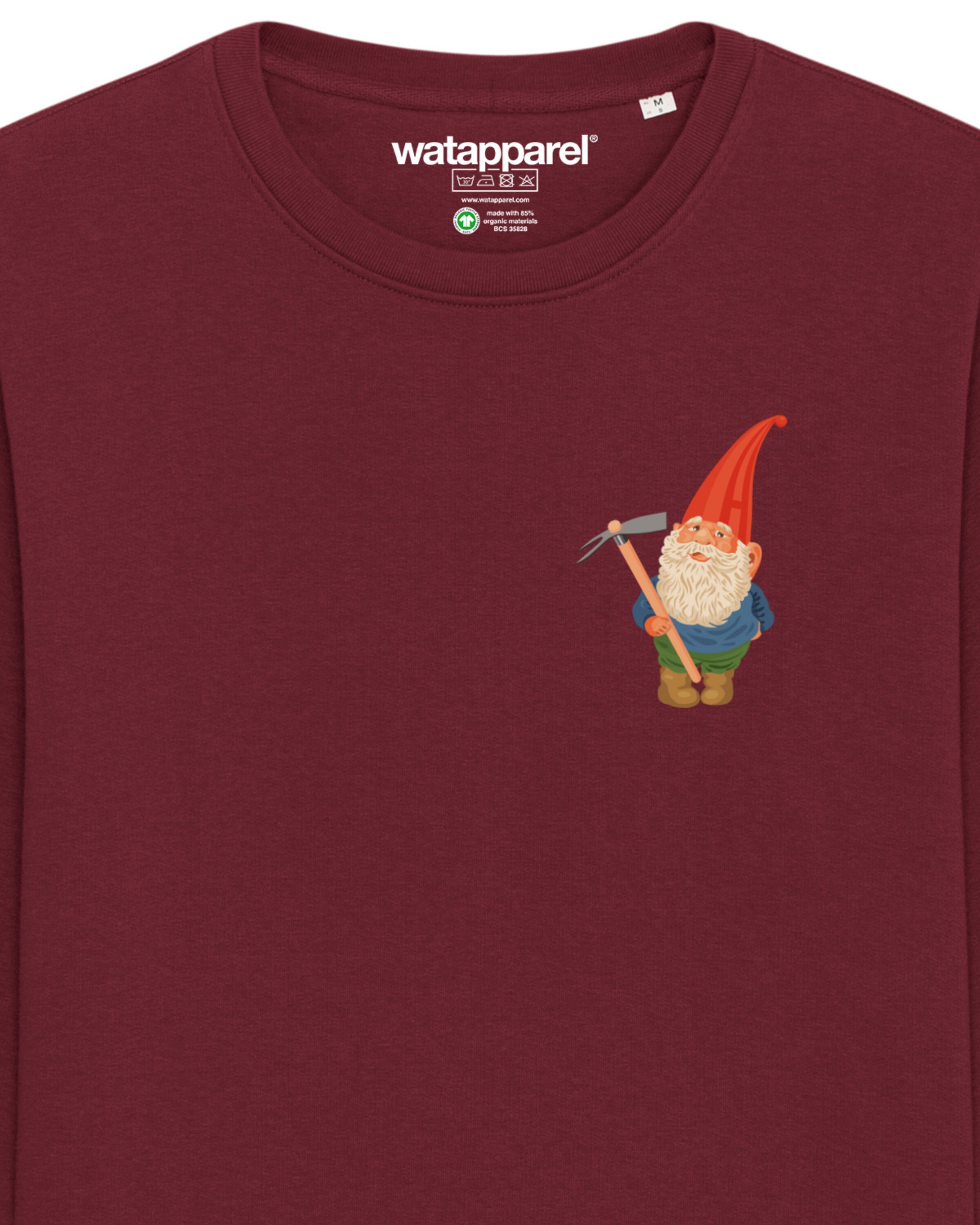 Watapparel Sweatshirt ' Gartenzwerg ' in Rot