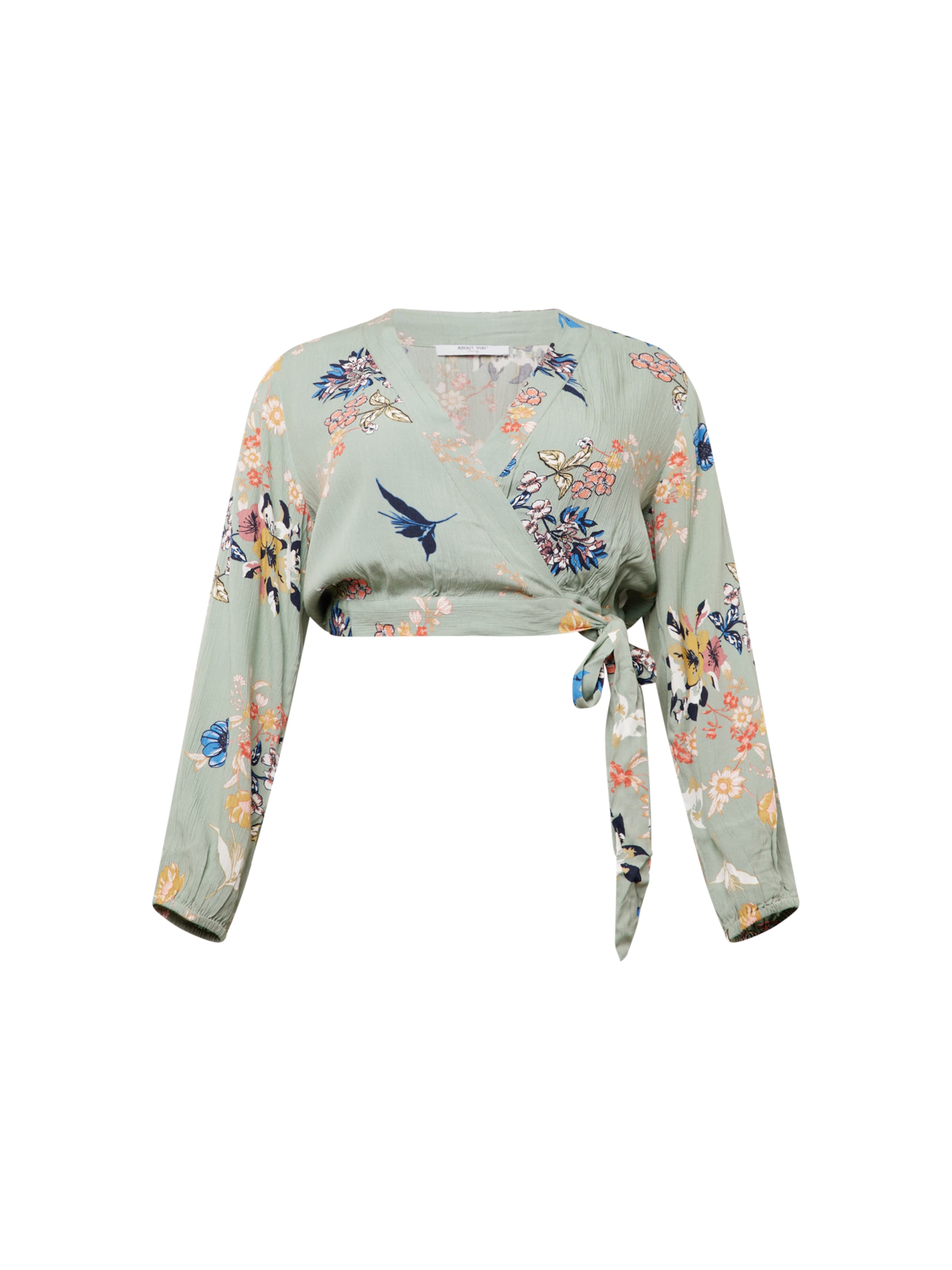 ABOUT YOU Curvy Μπλούζα 'Flora' σε πράσινο: μπροστά