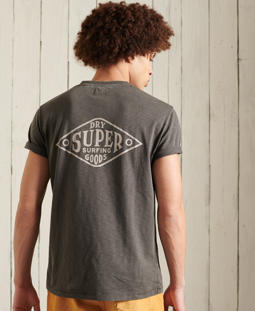 Superdry Koszulka LA Beach Surfing Goods w kolorze Szarym 