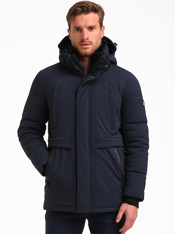 Gabbiano Winter Parka 'Technical Winter' in Blue: front