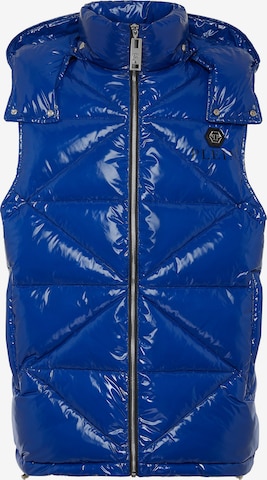 Philipp Plein Vest 'Hexagon' in Blue: front