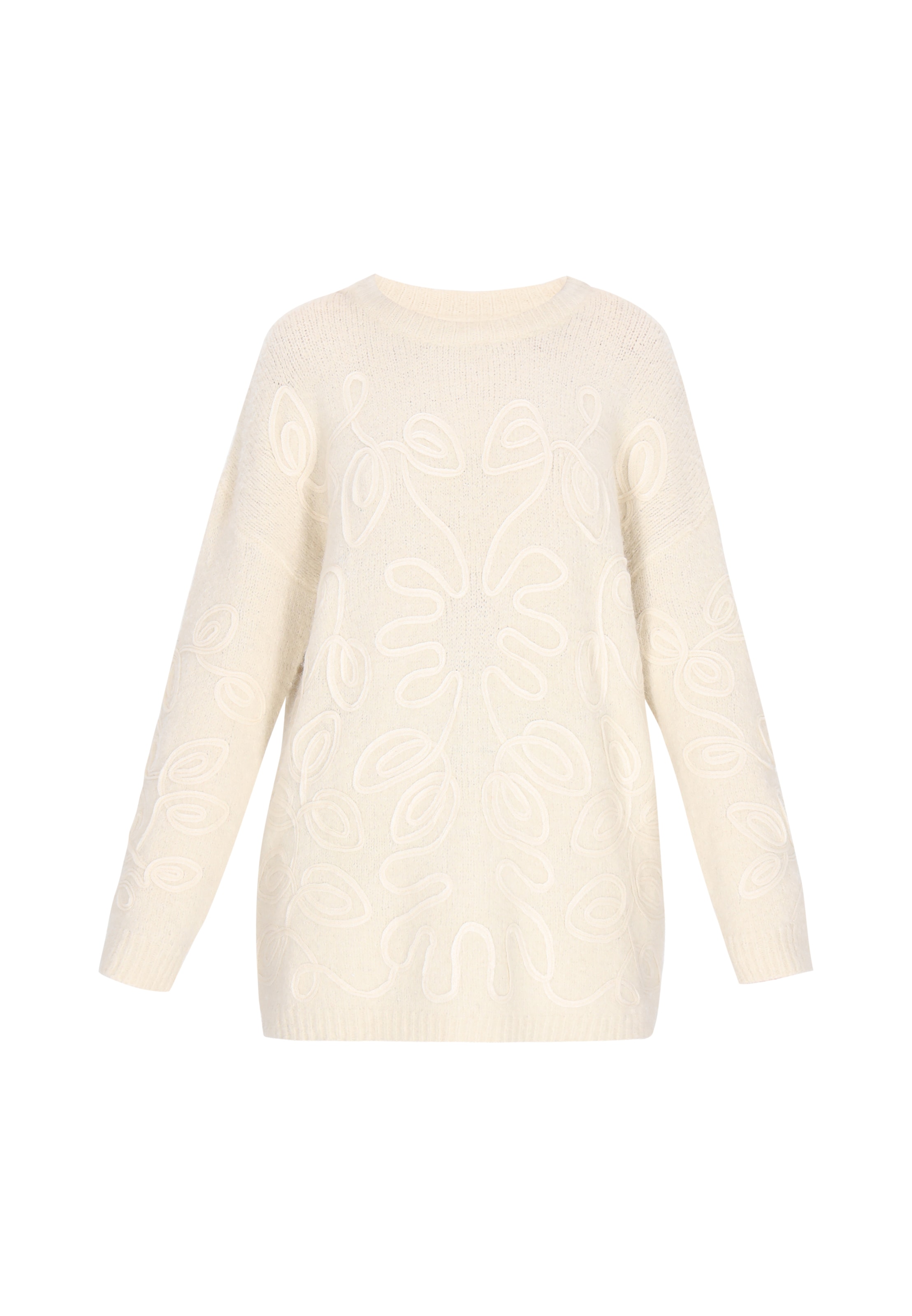 usha FESTIVAL Oversized sweater in White: front