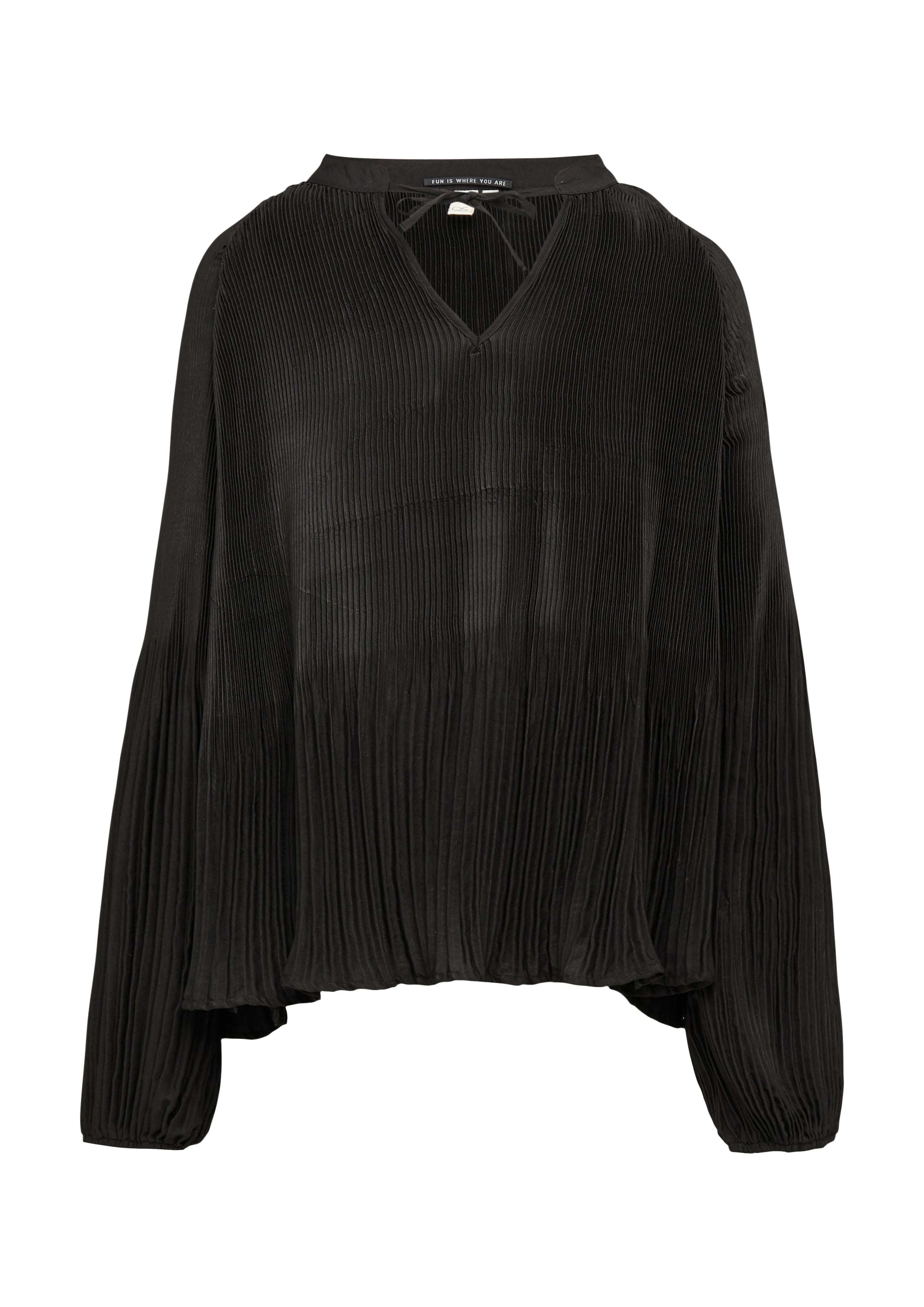 QS Bluse in Schwarz: Vorderseite