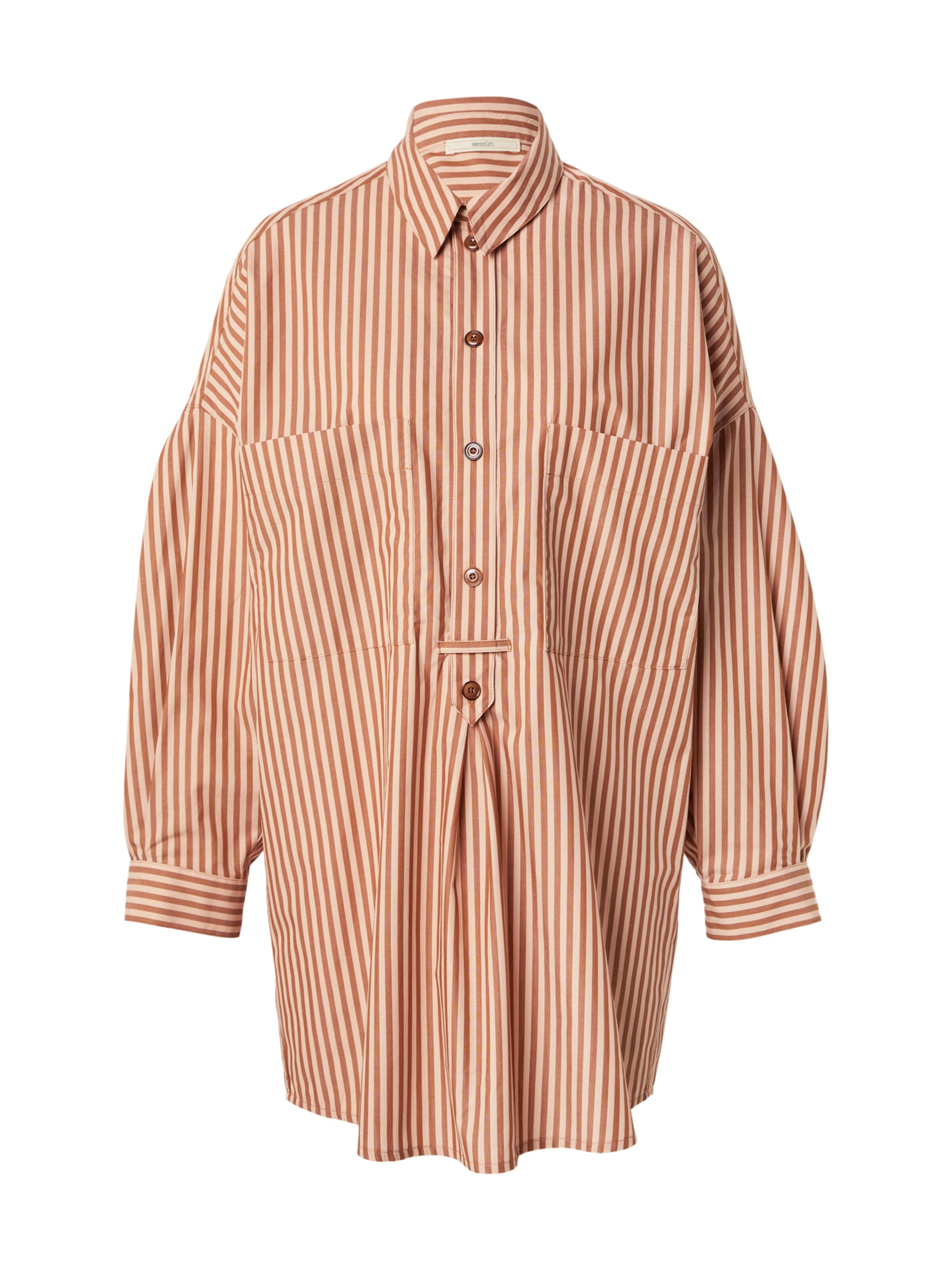 Rochie tip bluză 'FONTELLA' de la sessun pe roz: față