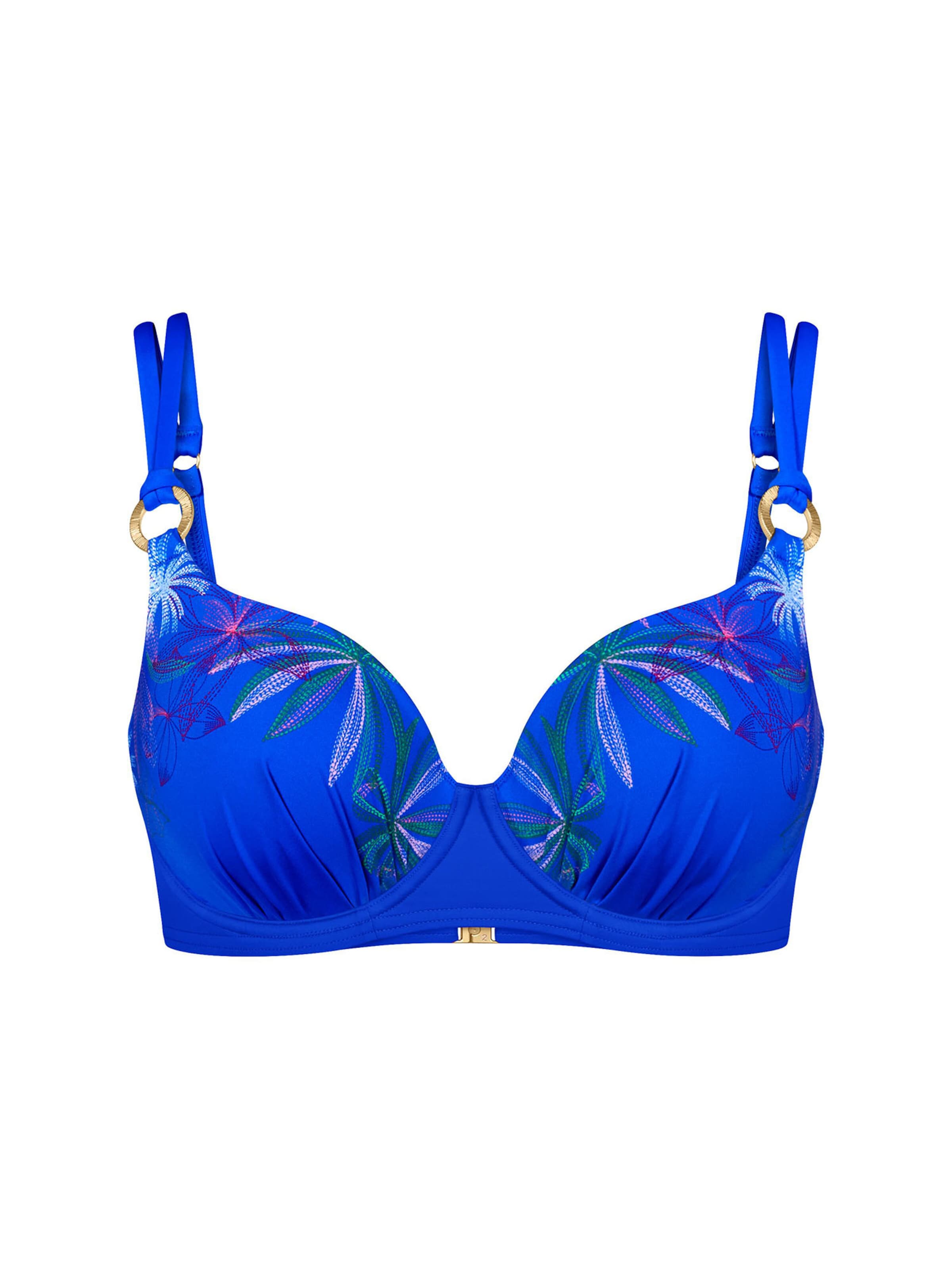 TRIUMPH Balconette Bügel-Bikini-Top ' Red Label Summer Tropics ' in Blau
