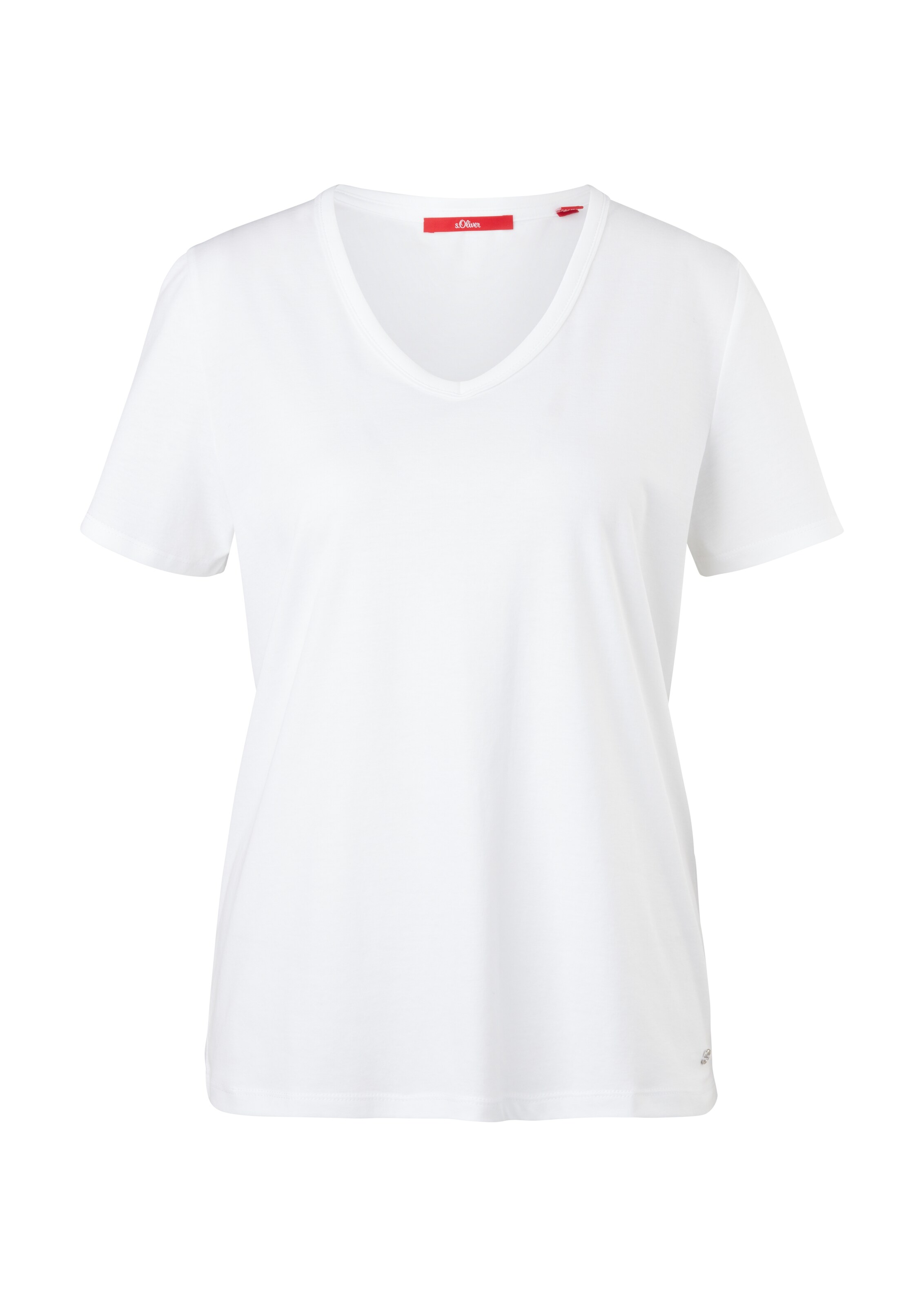 T-shirt s.Oliver en blanc : devant