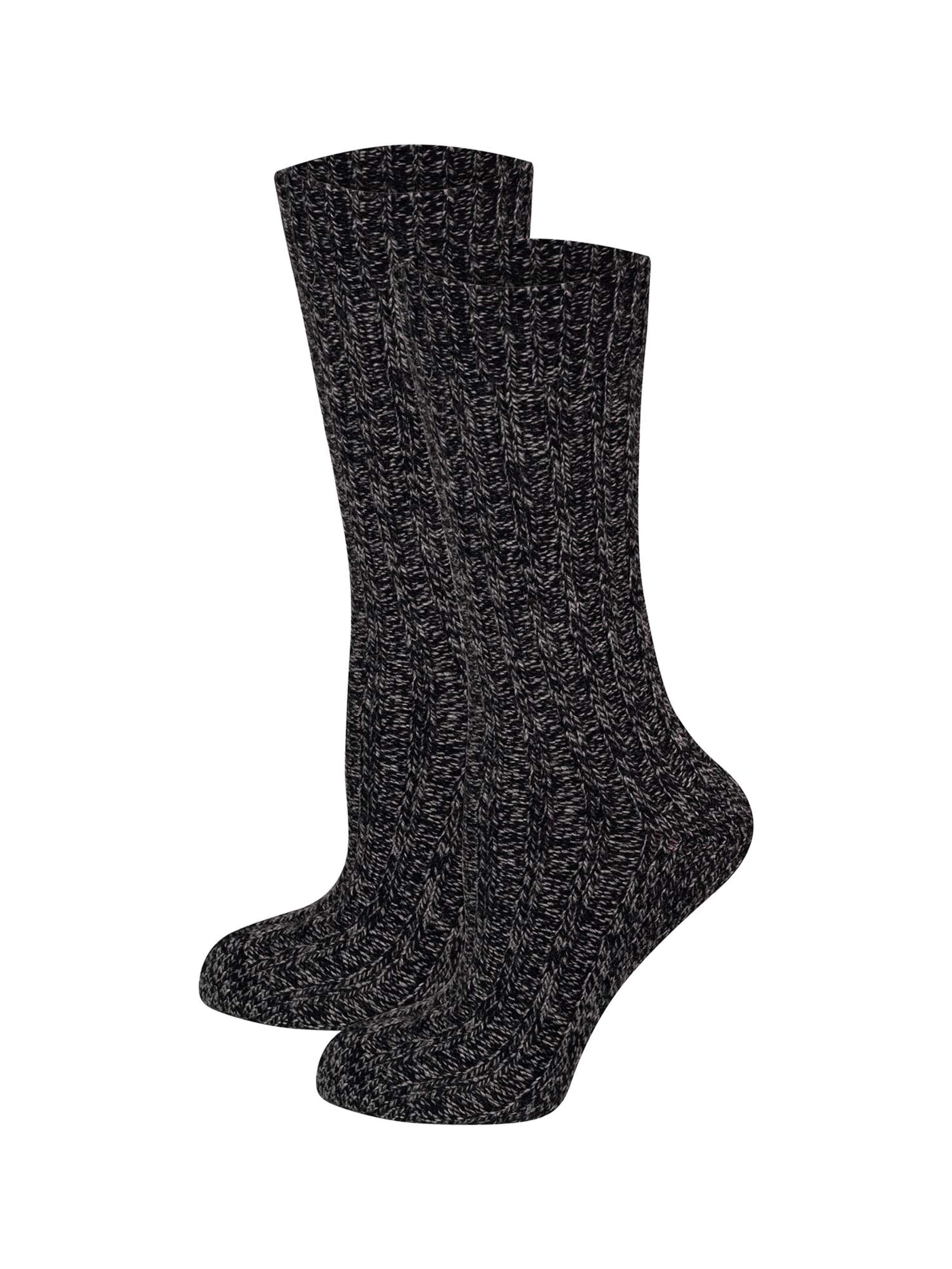 Nur Die Sokken ' Woll Socken ' in Zwart: voorkant