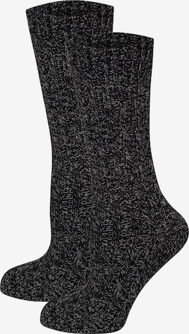 Nur Die Sokken ' Woll Socken ' in Zwart: voorkant
