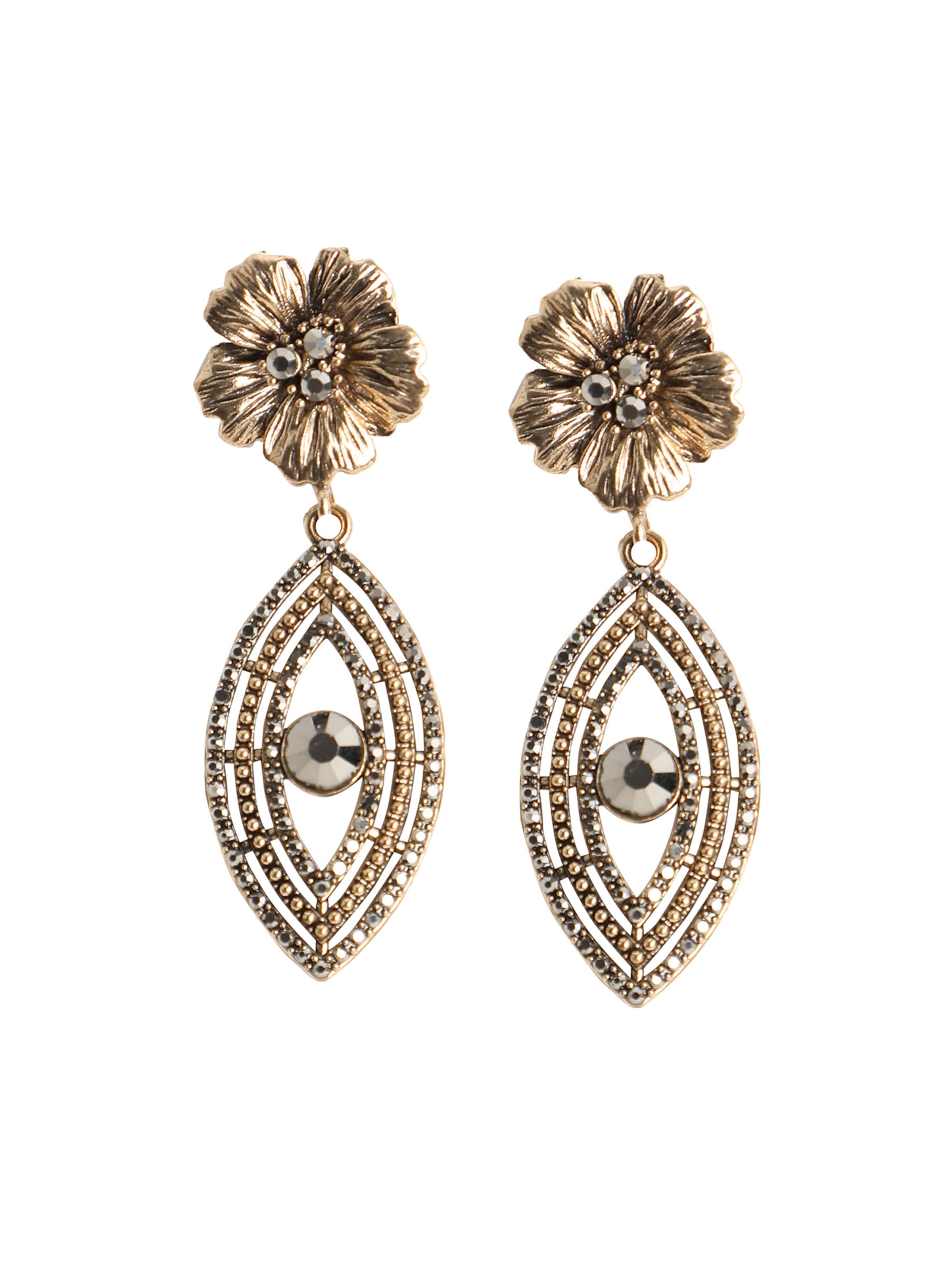 SOHI Oorbellen ' Katey ' in Goud: voorkant