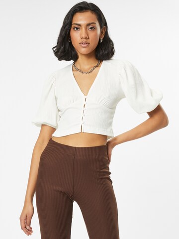 Monki Blouse in White: front