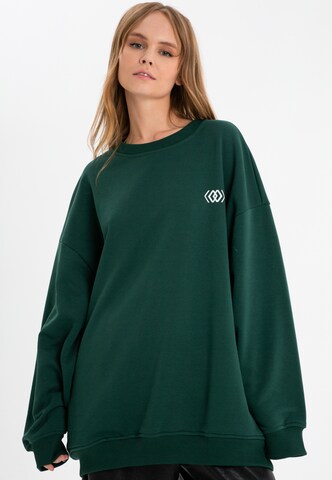 Sweat-shirt ET Nos en vert : devant