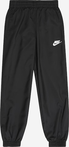 juoda Nike Sportswear Siaurėjantis Kelnės 'CLUB': priekis