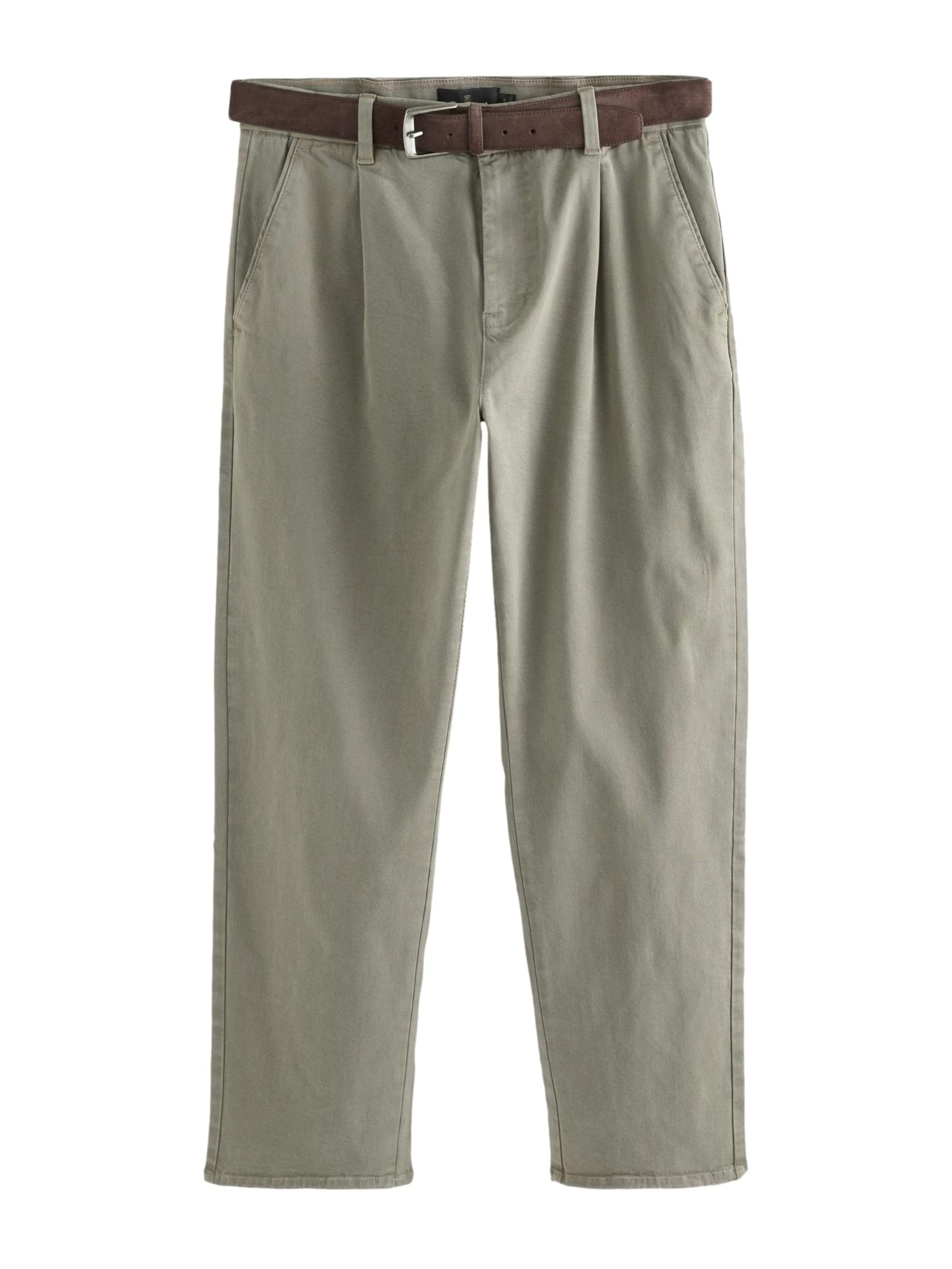 Next Обычный Брюки со складками в Серый: спереди