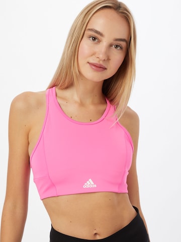 ADIDAS SPORTSWEAR Bustier Sportmelltartók - rózsaszín: elől