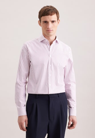 SEIDENSTICKER Regular fit Business shirt 'Schwarze Rose' in Pink: front