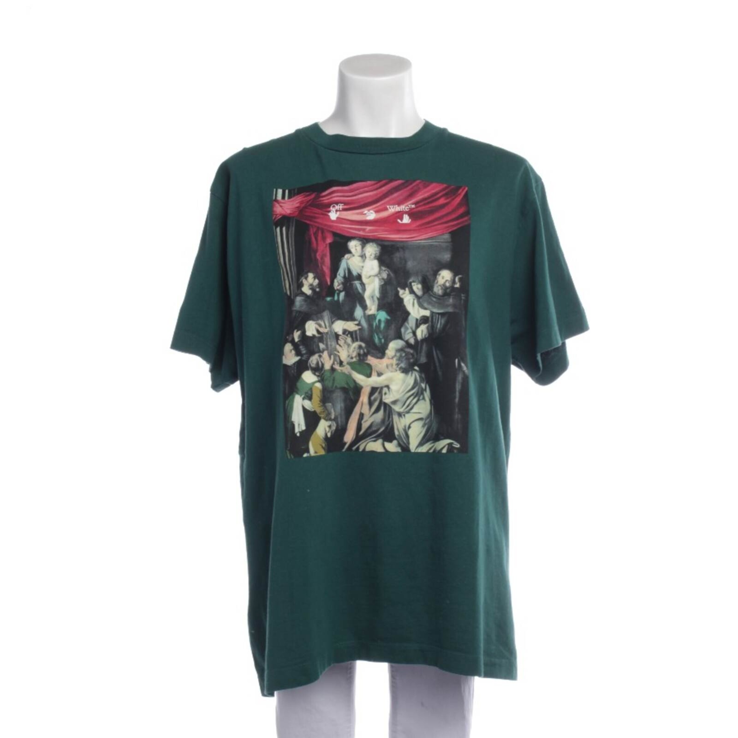 Off-White Top & Shirt in XS in Green: front