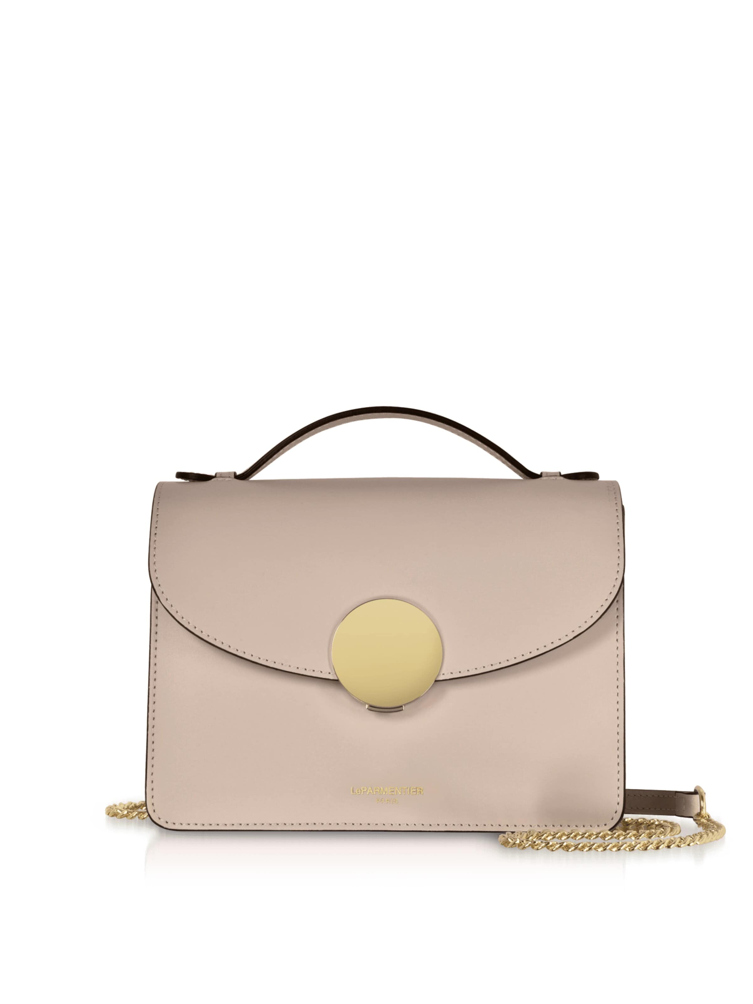 LeParmentier - Bolso de mano 'New Ondina' en beige: frente