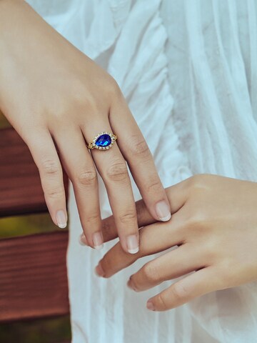 Anello '  Water drop ' di Victoria Hyde in blu: frontale