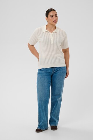 KAFFE CURVE Pullover 'KCbirda' in Weiß