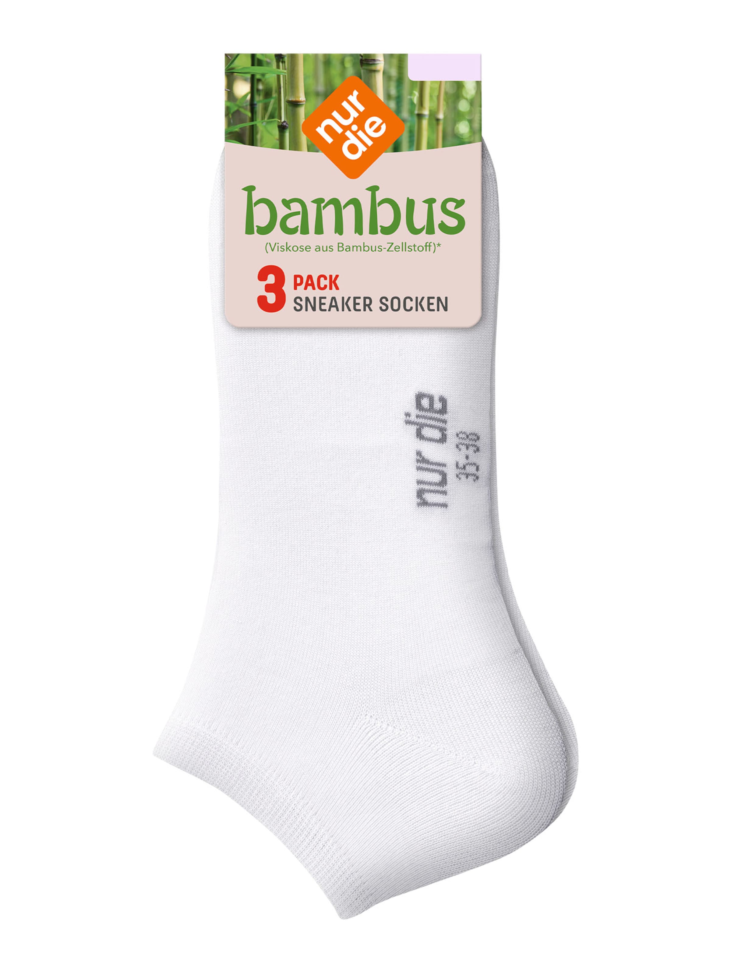 Chaussettes ' Bambus ' Nur Die en blanc