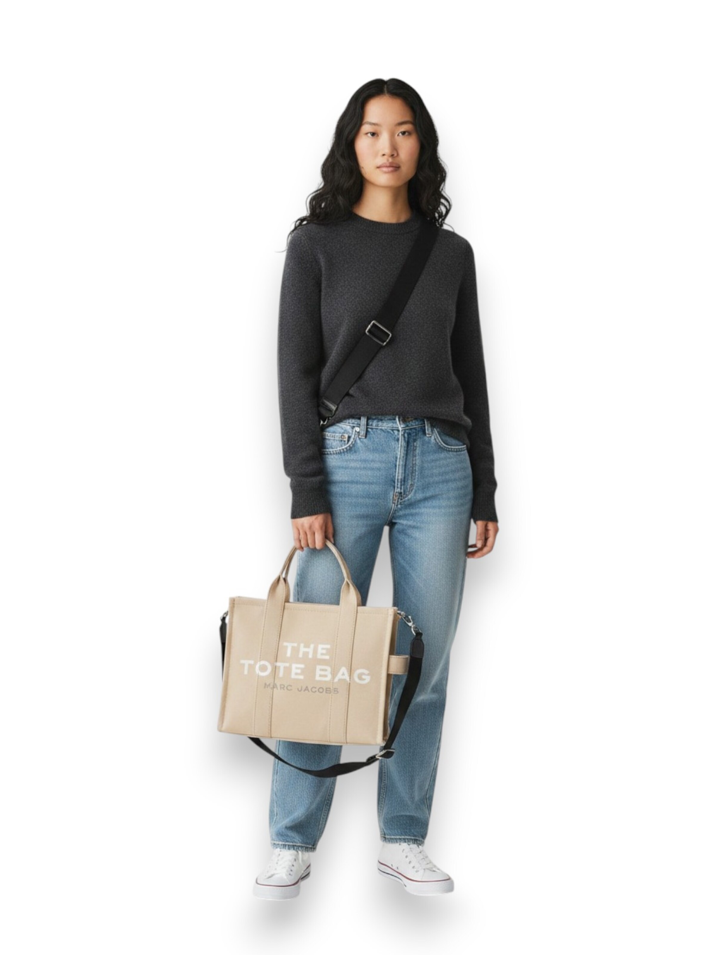 Shopper 'The Canvas Medium Tote 34x15x27 cm' di Marc Jacobs in beige