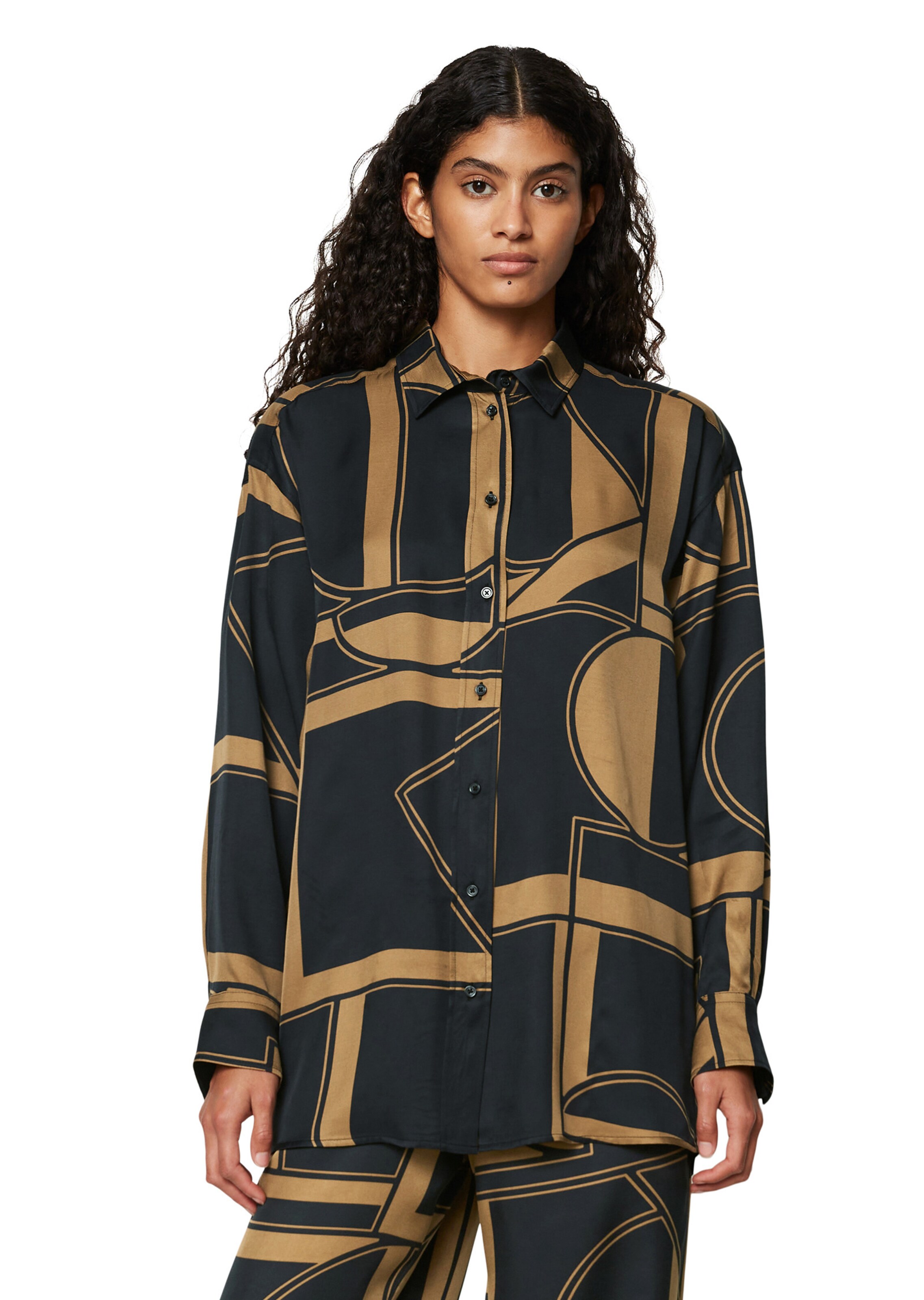 Marc O'Polo Bluse in Schwarz: Vorderseite