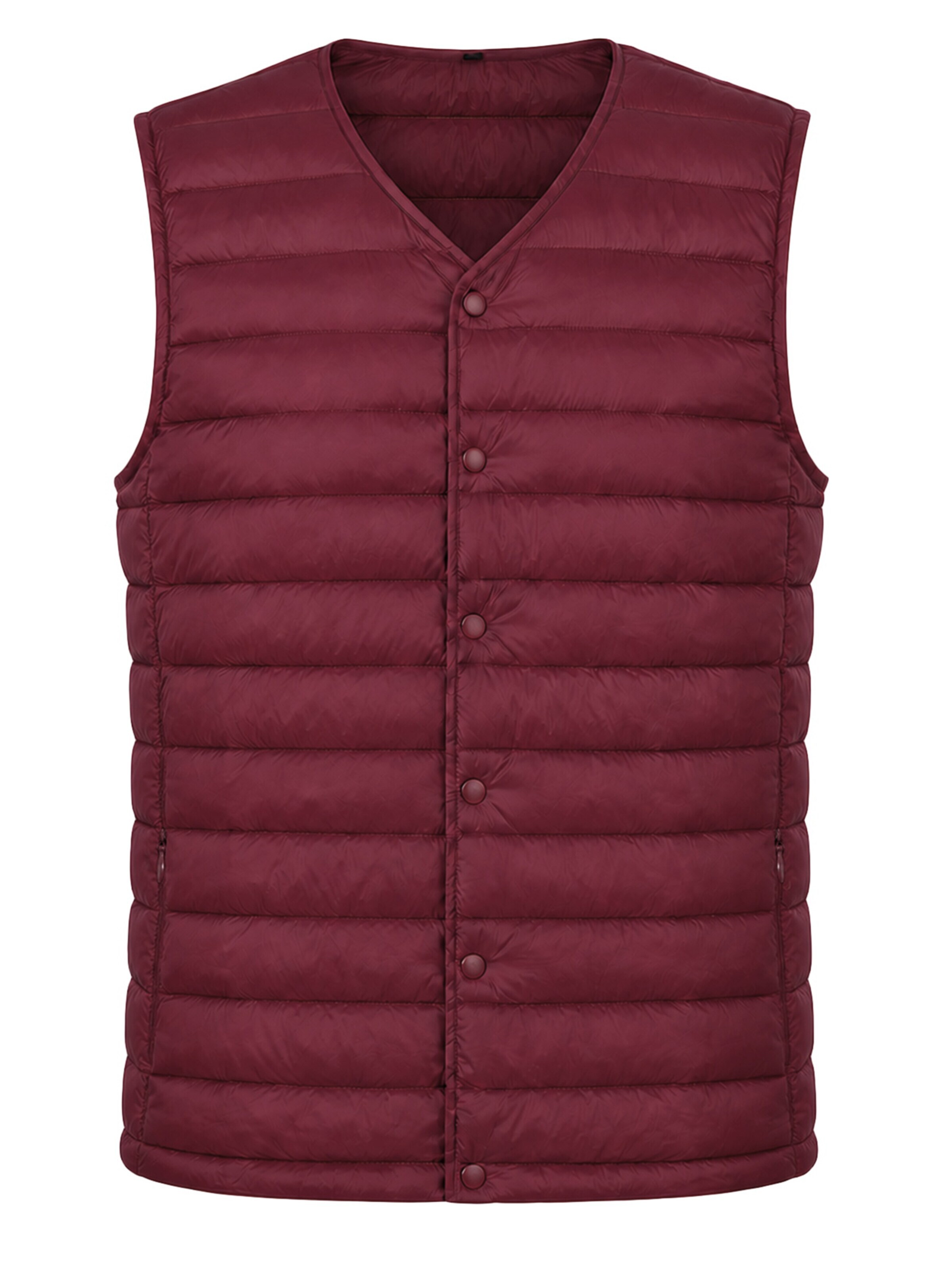 ALLTHEMEN Vest 'Stichlinie' in Red: front