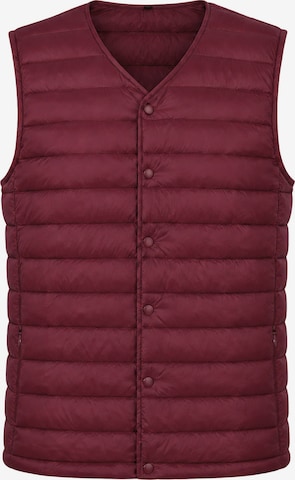 ALLTHEMEN Vest 'Stichlinie' in Red: front