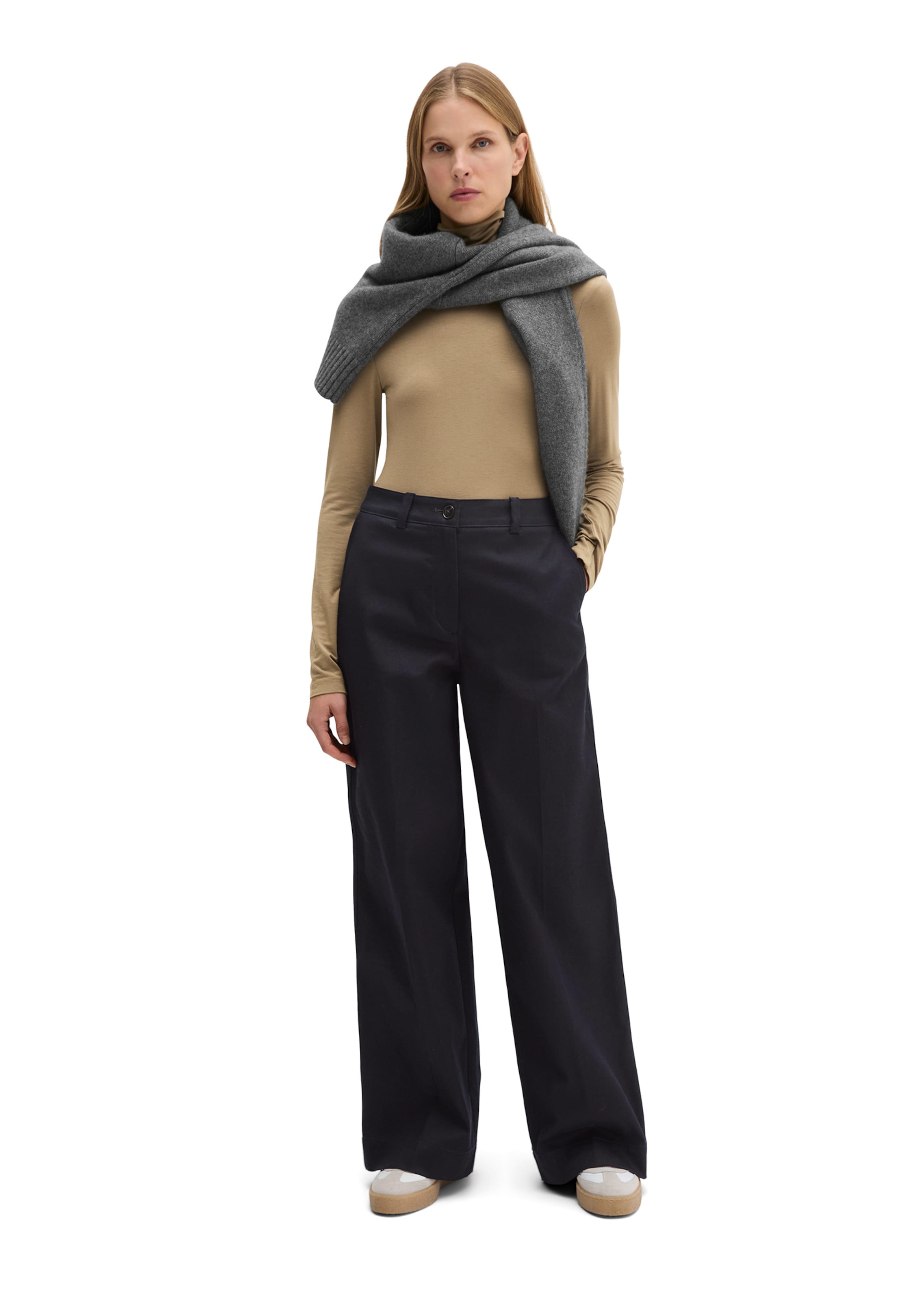 Marc O'Polo Wide Leg Hose in Blau