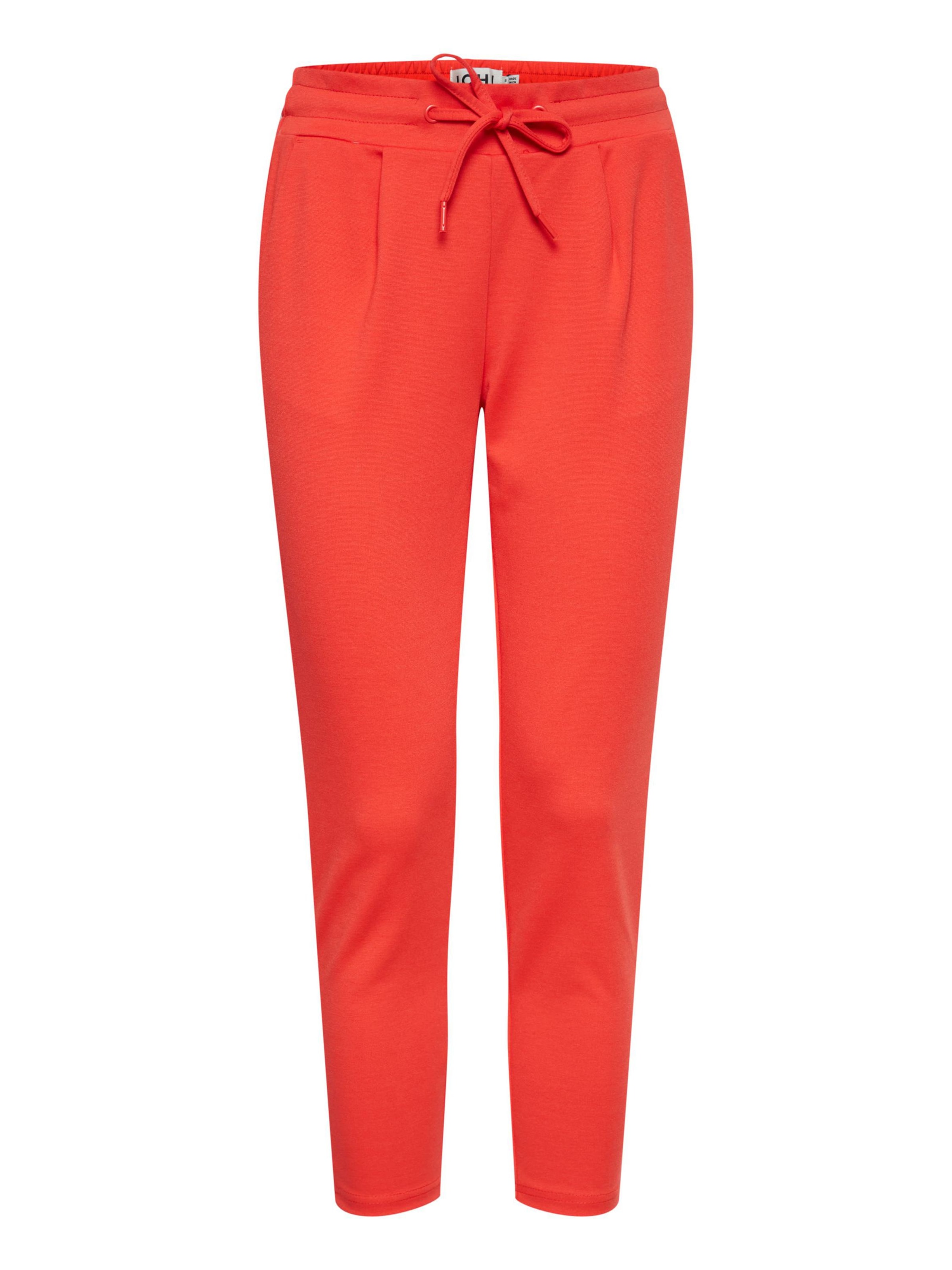 ICHI Zúžený strih Plisované nohavice &#x27;IHKate&#x27; - Červená: predná strana