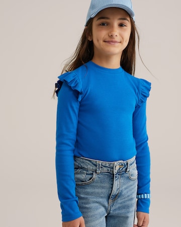 T-Shirt WE Fashion en bleu