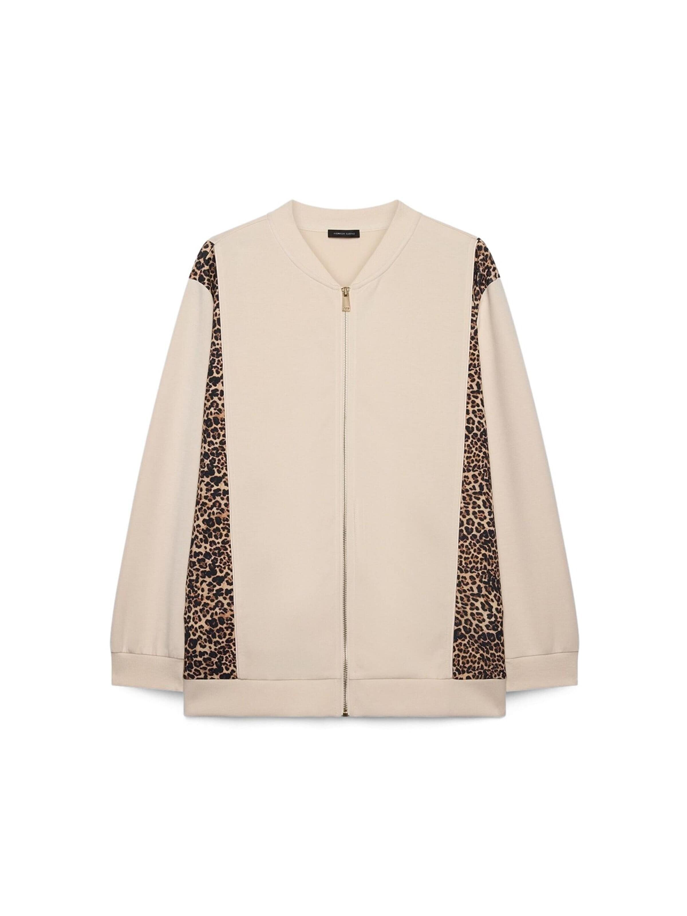 Fiorella Rubino Sweat jacket in Beige: front