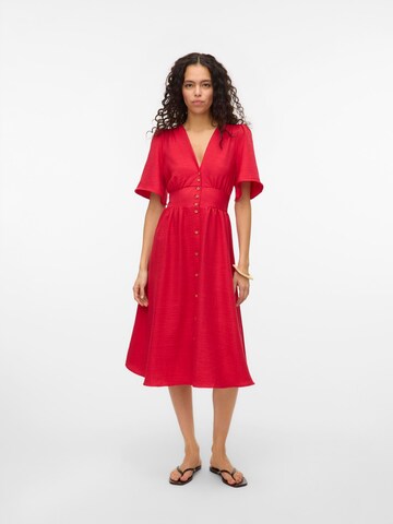 VERO MODA Shirt Dress 'VMMelaney' in Red: front
