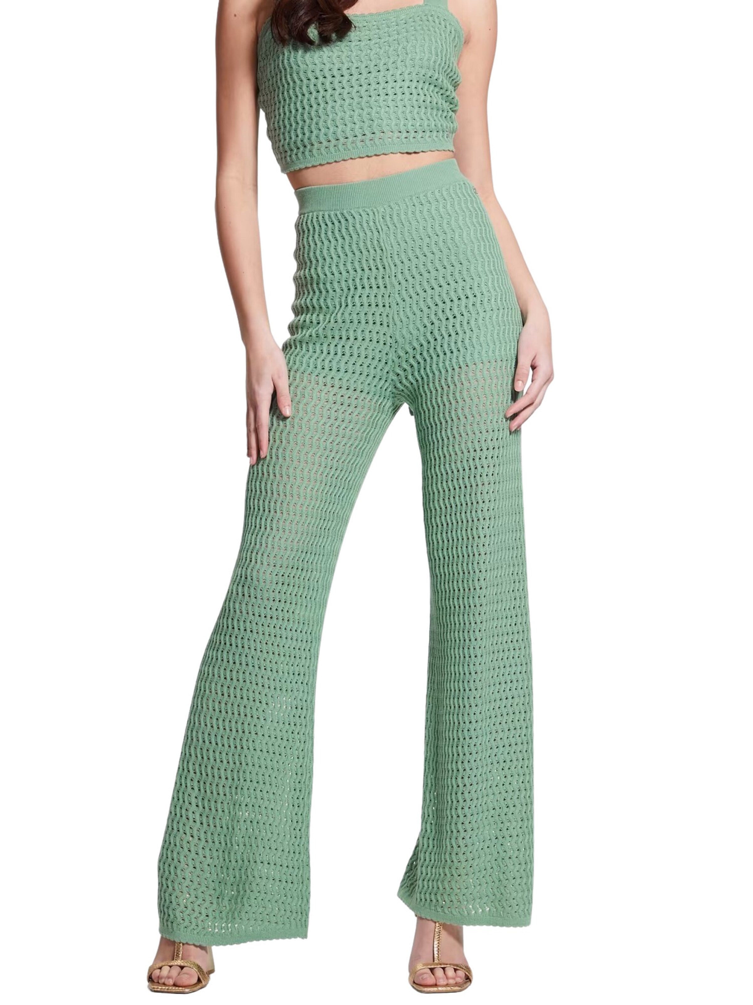 Wide leg Pantaloni 'Yasmina' di GUESS in verde