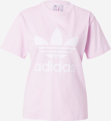 ADIDAS ORIGINALS Shirt 'Adicolor Classics Trefoil' in Purple: front